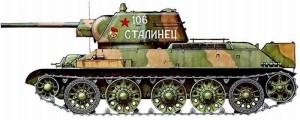 183厂产42年型T-34/76，早期“螺母”炮塔