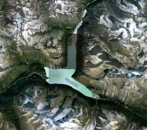 阿克库勒湖卫星地图