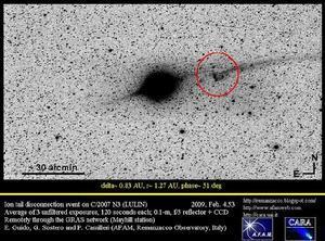 鹿林彗星的断尾事件