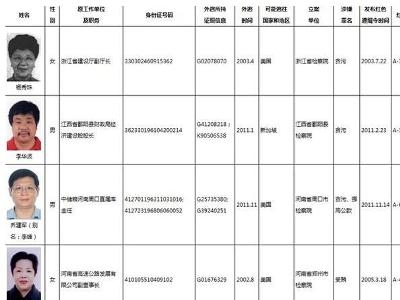 红色通缉令名单