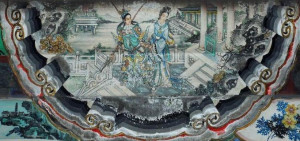 壁画凤仪亭吕布戏貂蝉