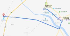 盖州站——盖州西站公交示意图