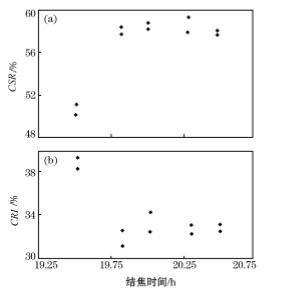 结焦时间对CRI、CSR 的影响