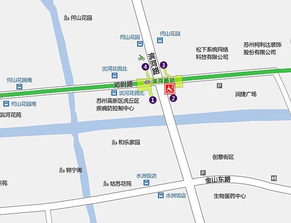 滨河路站出入口信息图