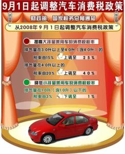 汽车消费税调整