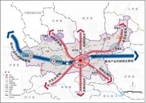 关中平原城市群空间格局图