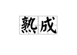 熟成,汉语词语,拼音是shú chéng,意思是成熟.