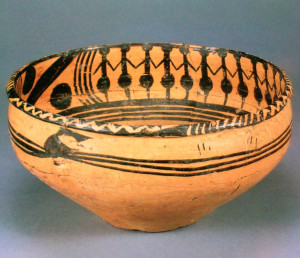 舞蹈纹彩陶盆