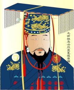 元世祖忽必烈衮冕想像复原图