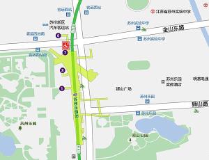 苏州乐园站出入口分布图