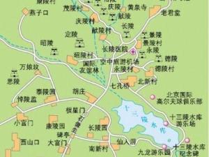 明十三陵的分布图