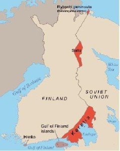 芬兰丧失的领土