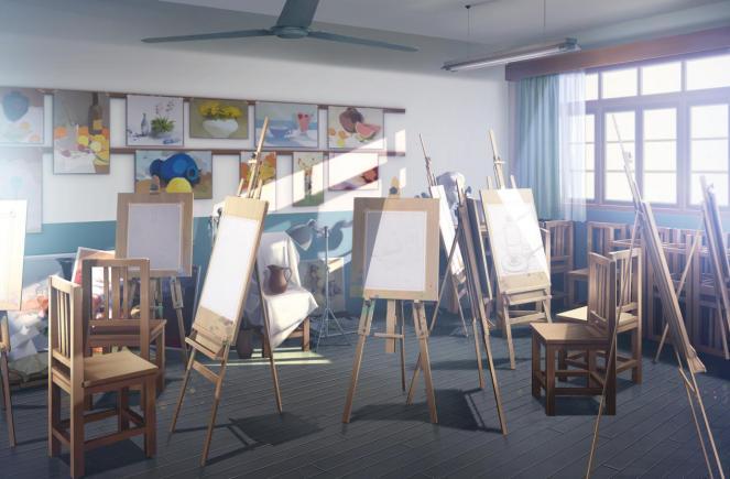师贰中学高二年级画室