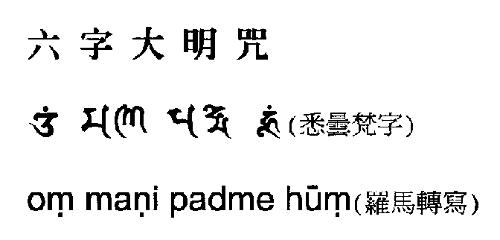 六字真言拼音图片