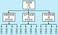 “总经理”在上的传统式组织结构图