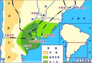 潘帕斯草原牧牛业的分布