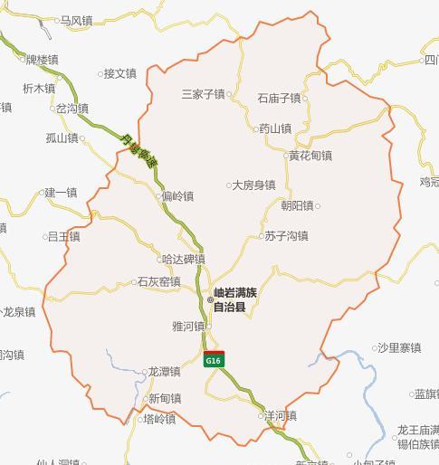 辽宁岫岩县乡镇地图图片