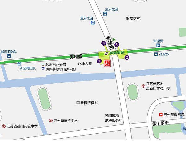 塔园路站出入口信息图