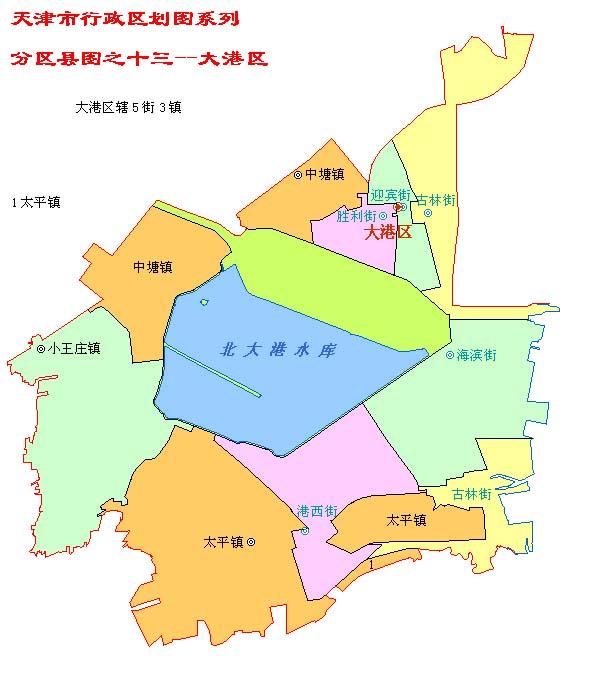 天津大港位置图图片