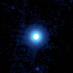 织女星周围岩屑盘的中红外线影像。