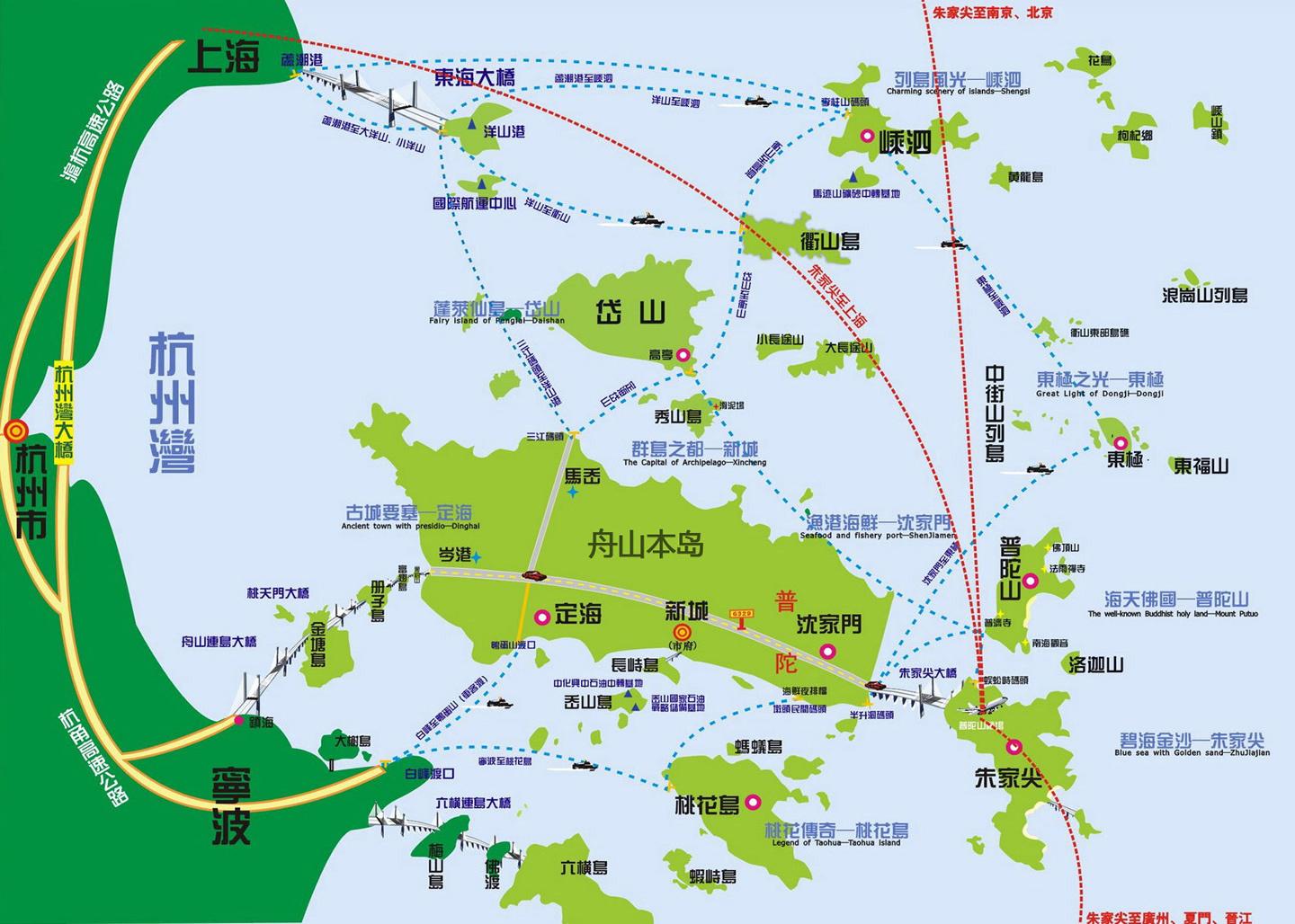 舟山群岛地理位置图片