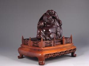 月尾紫石摆件作品