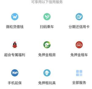 腾讯信用特权待遇