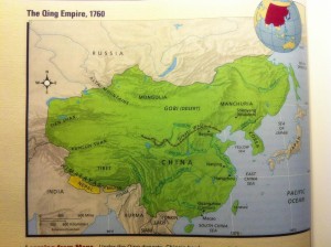 美国历史教科书中的1760年清朝疆域图