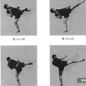 散打—鞭腿（分解图）