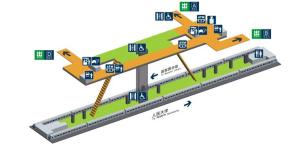 魏公村站站内立体图