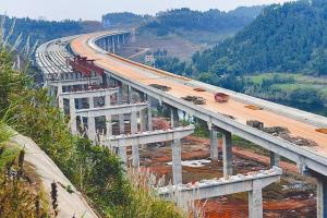 成安渝高速公路安岳大道连接线施工现场