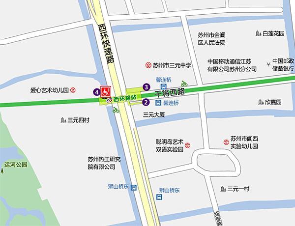 西环路站出入口信息图