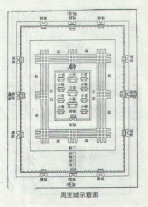 《三礼图》中的周王城图布局图