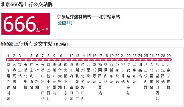 北京公交666路