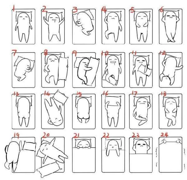 动漫睡姿画法图片