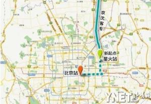 京沈线路示意图