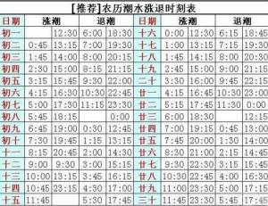 潮汐表 - 搜狗百科