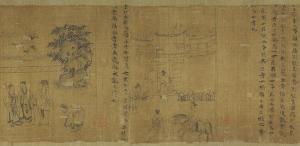 绢本水墨“孝经图”部分截图（一）