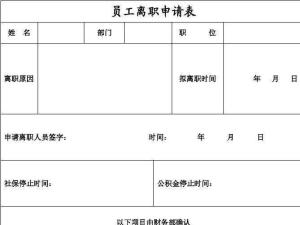 离职申请
