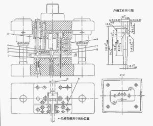 凸模在模具中的位置