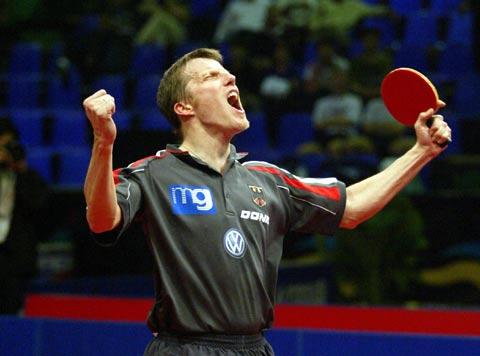 罗斯科普夫,德国乒乓球名将,现任德国乒乓球队主教练.