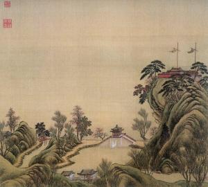 圆明园四十景图之夹镜鸣琴