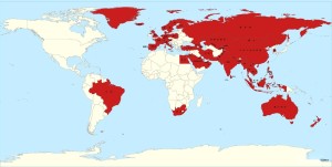 亚投行创始成员国地图 亚投行创始成员国地图