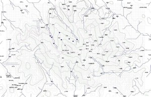 深圳羊台山等高线图