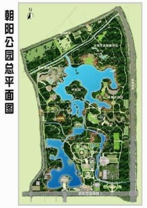 北京朝阳公园 平面示意图