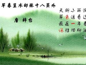 早春呈水部张十八员外