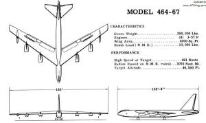 最终构型：Model 464-67，前机身显著加长