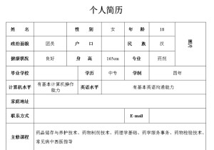 个人简历