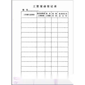 档案工资图册