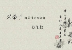 宋·欧阳修《采桑子·群芳过后西湖好》